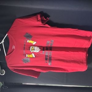 Funny Santa Tshirt. Size LG Mens George Brand Red color